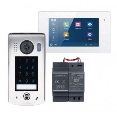 CDV-4796KP-DXW - CDVI 2Easy 2-Wire 1-Way Video Entry Kit, White Wifi Monitor and 1-Button Keypad Door Station