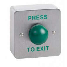 RTE-SSD  - CDVI Stainless Steel Green Dome Exit Button, Surface Mount