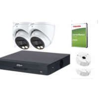 4MP 2 Camera Full Colour (Dual Light) IP Kit2 (includes 2TB HD and Bases)