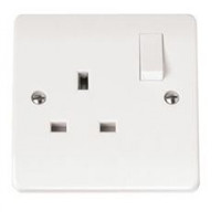 CLICK MODE 1 GANG DOUBLE POLE 13A SWITCHED SOCKET WHITE