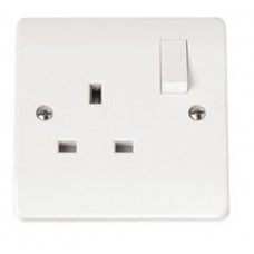 CLICK MODE 1 GANG DOUBLE POLE 13A SWITCHED SOCKET WHITE